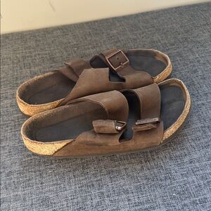 Birkenstock Dark Brown Slide Sandals
